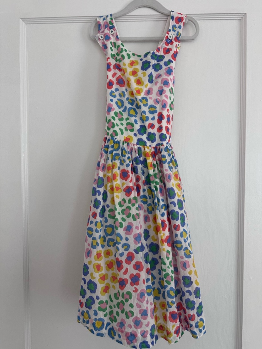 Mini Boden Multicolor Leopard-Print Cross Back Sundress